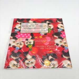 Vintage American Greetings  60s Mid Century Birthday Panda Wrapping Balloons Red